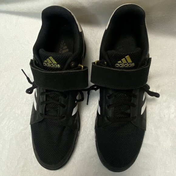 Adidas Power Perfect 3 Black Gold Weightlifting Men’s Size 13.5 - Picture 3 of 8